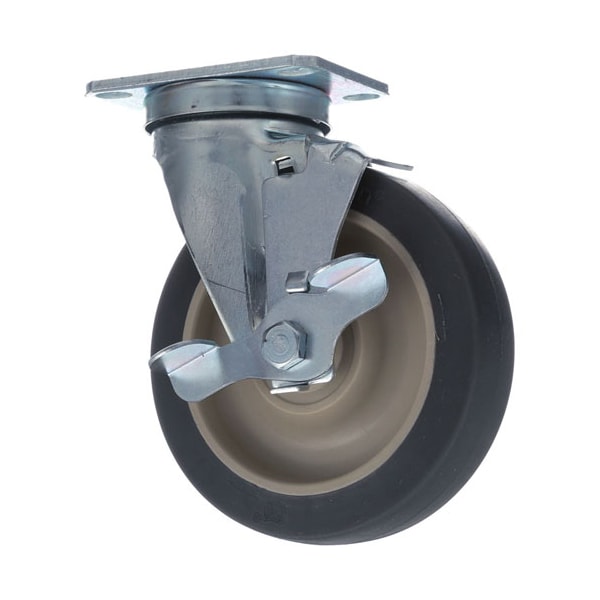 Plate Mount Caster W/Brk 5 W 2-3/8 X 3-5/8